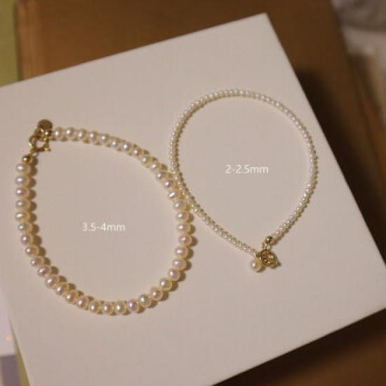 

Recommended by Store Manager Rare mini Small pearl bracelet for women baby Elegant and luxurious, unique and exquisite gift 3.5-4MM Pearl Bracelet
