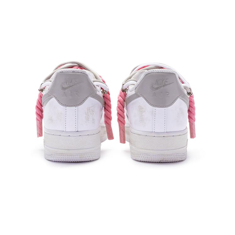 Nike Air Force 1 'T10' Leather Slip Resistant Abrasion Resistant Low top Skateboard Shoes Women's White Gray DD8959-100(Team80-''T10'')