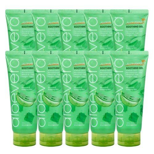 [FoodaHolic] (10ea) FoodaHolic Aloha Hawaii Aloe Vera Soothing Gel 200ml / Large Capacity. Moisturizing Cream. Soothing. Moisturizing_631373
