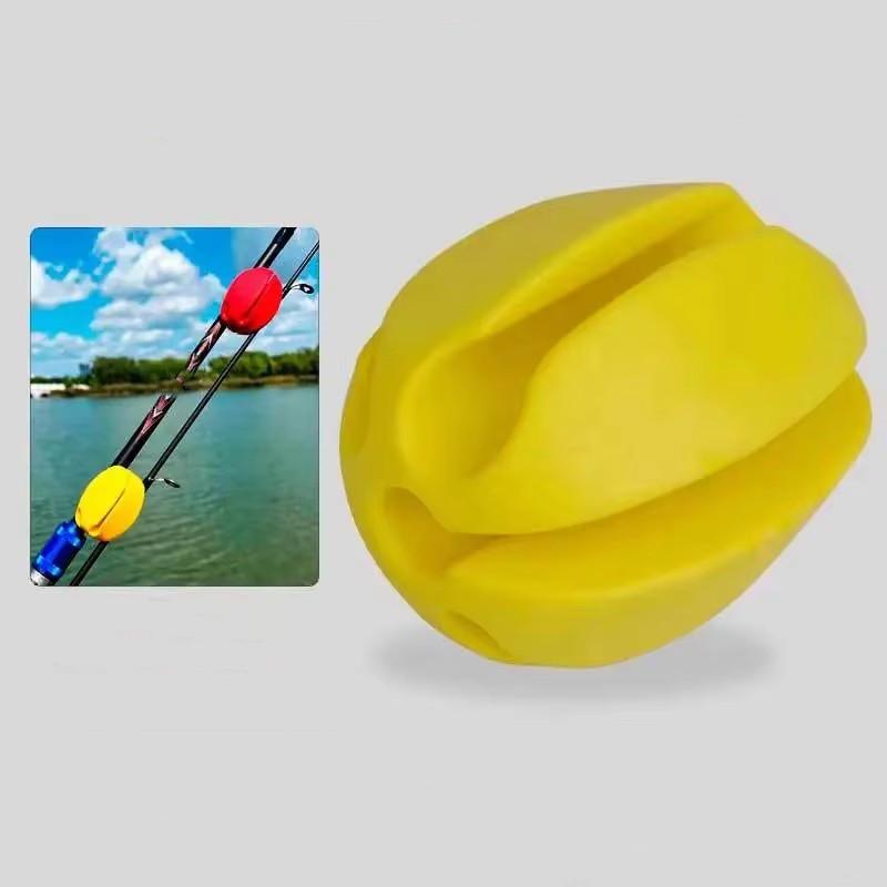 2pcs Fishing Rod Fixed Ball Rods Stopper Mini Protection Anti-Collision Balls Retractor Holder Fishing Ball Stopper Silicone Tackle