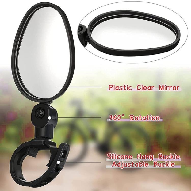 Bike Mirror Adjustable Handlebar Rearview Mirror for Bike Riding Cycling