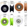 Ruedas de Polea Redonda de Nylon con Ranura en U y Rodamiento de Bolas, Usadas Para Puertas y Ventanas, Polea de Ducha, Puerta Corredera de Cajón Diámetro 23-43 mm