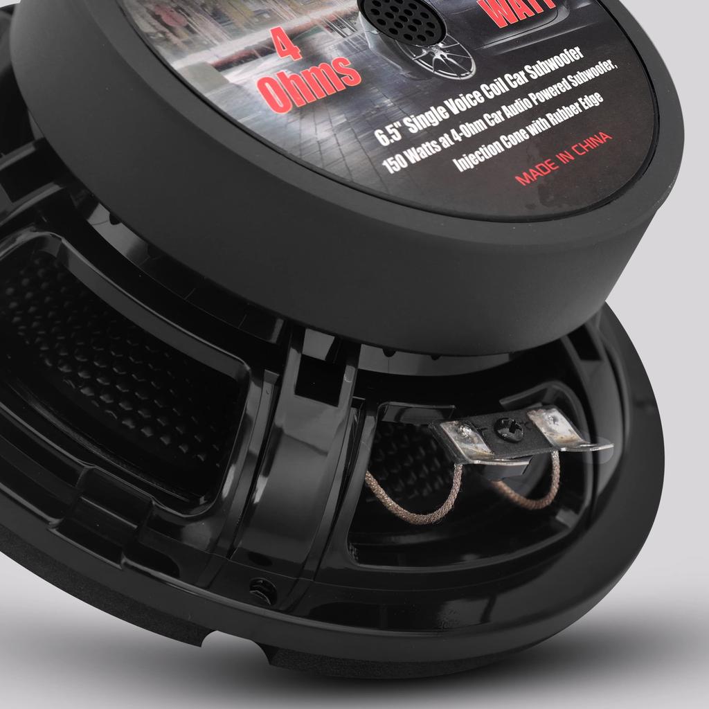 Pyle Single Voice Coil Car Subwoofer - 6.5 Inch, 150 Watt At 4 Ohm,