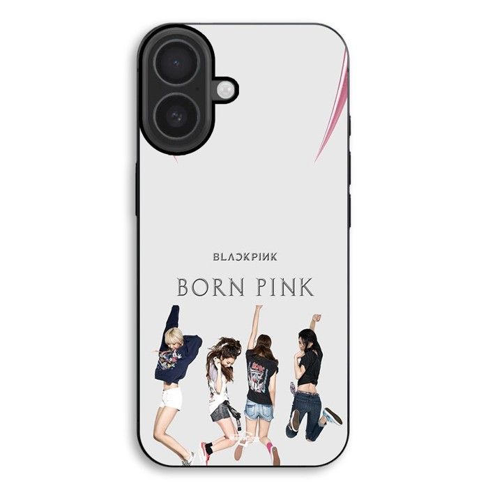 Coque de téléphone - MANIACASE - iPhone 17 - Silicone TPU - Noir - Motif blackpink Kpop
