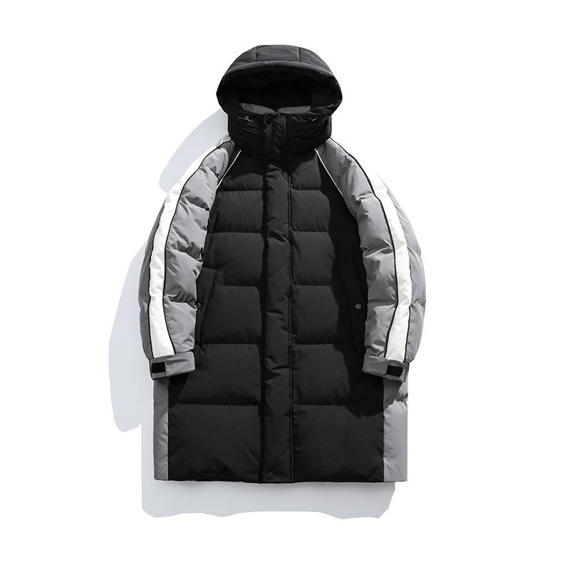 

Мужские и женские пуховики, зимний пух белой утки, новые модные куртки средней длины с капюшоном, мужские 2XL