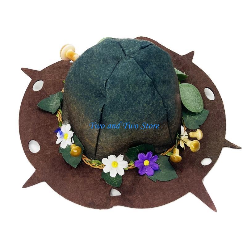 HX6F Halloween Witch Hat Worn-out Hat Witch Hats Cool Mushroom Garland