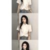 Chinese Style Shirts Women Modern Crop Pure Summer All-match Sweet Girl Irregular Fashion Lady Elegant Thin