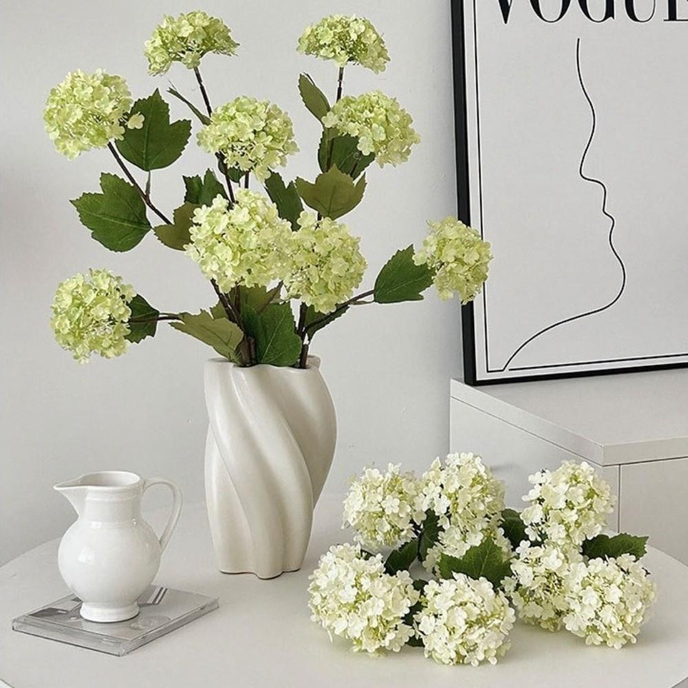 77cm Artificial Hydrangea Flowers Real Touch Fake Plants  Living Room Display