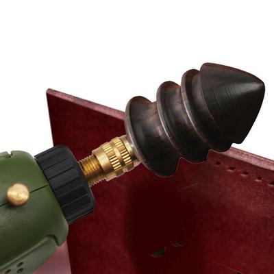 2 Pack Leather Burnisher Bits Polishing Tools Leather Edge Burnishing Tool Rotary Burnisher Tool for DIY Craft Hand Making