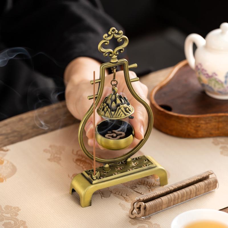 Creative Boshan Hanging Incense Burner for Home Use - Tea Ceremony Ornament for Agarwood & Sandalwood Coil Incense