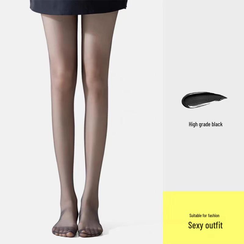 Ultra-Thin High-Transparency Black Silk Tights - Leg-Revealing, Sexy & Any-Cut
