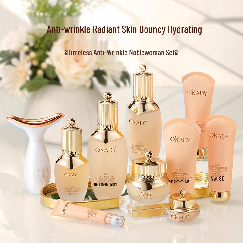 Oupe Straffendes Anti-Falten Hautpflege-Set: Feuchtigkeitsspendende und Faltenreduzierende Gesichtspflege für Frauen