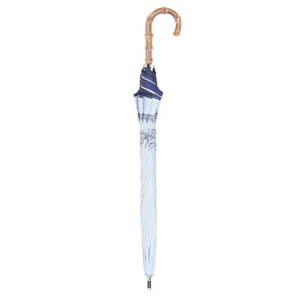 Moonbat Solfeggio Mode Long Perfect for and Rain or Premium Light Heat and UV Cityscape Blue Women's Parasol, Umbrella, Commuting, School, Shine,