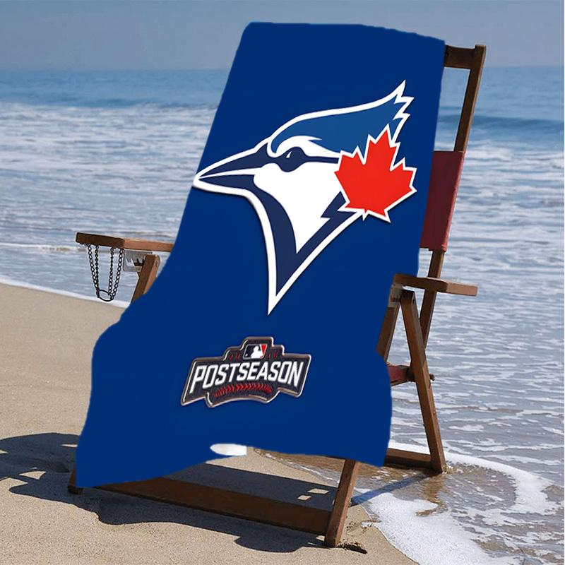 1pc Toronto Blue Jays Beach Towel, Beach and Seaside Swimming Pool Equipment, Fashion Pattern, Rectangular, Travel Essentials