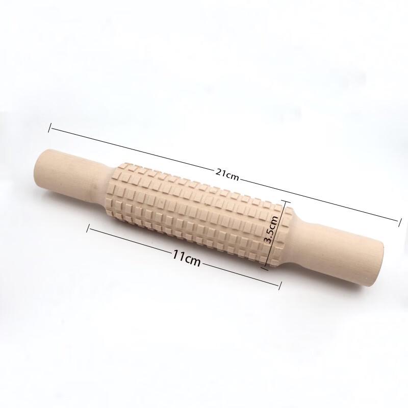 

Набор керамических глиняных инструментов, текстурный ролик из массива дерева