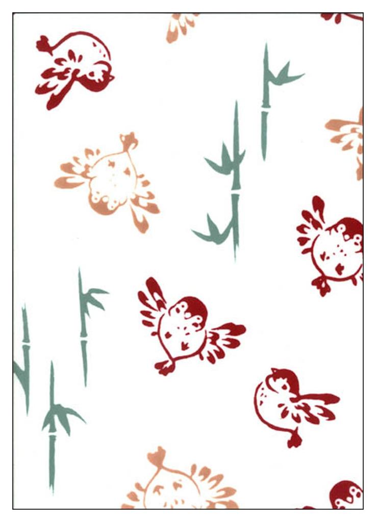 Tenugui Hand Made In Japan Niwa-zome (Japanese Towel) - Chū-sen Dyeing, 100% Cotton, - "Fukurasuzume"