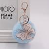 Exquisite Butterfly Plush Fur Ball Keychain for Bags, Cars, and Luggage.