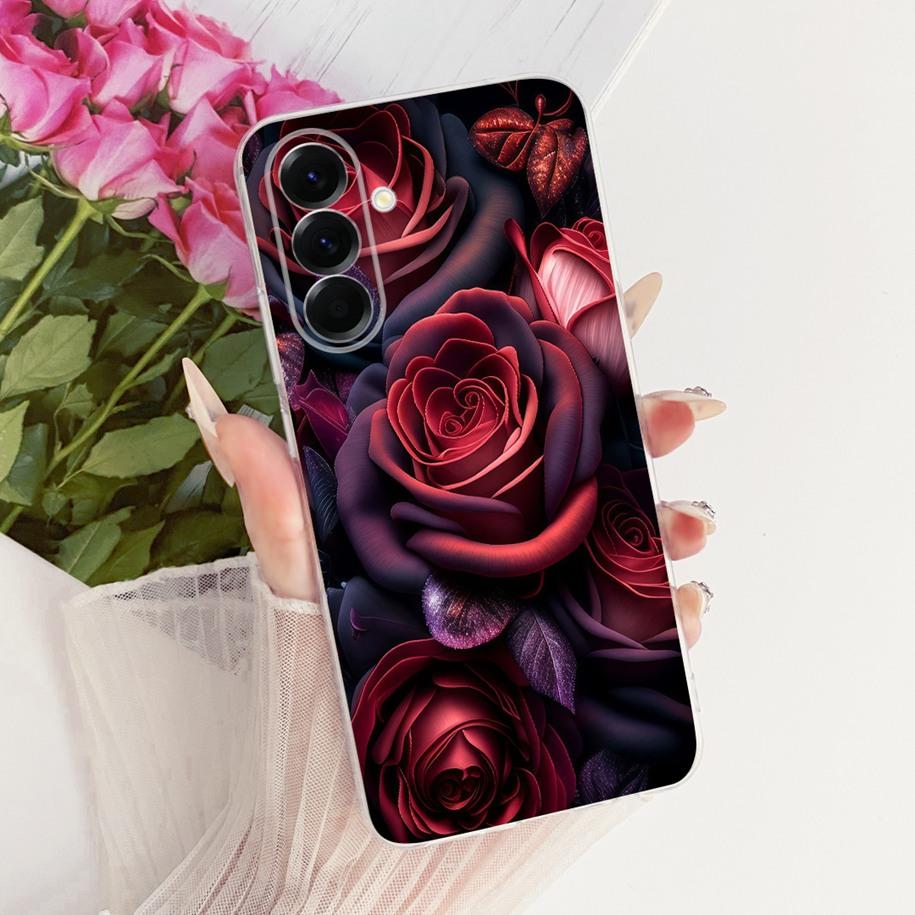 Case For Samsung Galaxy A37 5G Cover SM-A376B Popular Flower Soft Slim Silicone Cover For Samsung A57 A17 2025 A576B A176B Funda