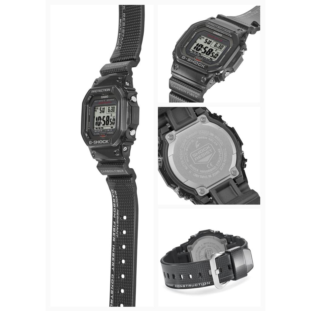 Casio G-Shock GW-S5600U-1JF Men's Black Solar Radio-Controlled Watch with Carbon Fiber Band & Titanium Parts - Japan Domestic Model