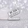 Dont We Creative Lick People Brooch Trendsetting Black And White Letter Badge For Unique Fashion Statements