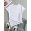 European Size Women'S Casual Summer Graphic Tee - Vibrant Floral Print Short Sleeve Crew Neck T-Shirt, Yellow with White & Pink Flowers,Casual Attire