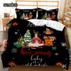 Christmas Duvet Cover Set Christmas Gift Bunny Candle Christmas Theme Bedding Set Double Queen King Size Polyester Quilt Cover