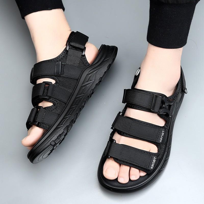Mens Slip-On Sandals Outdoor Walking Beach Travel Lightweight Breathable TPR Sole Non-Slip Casual Footwear