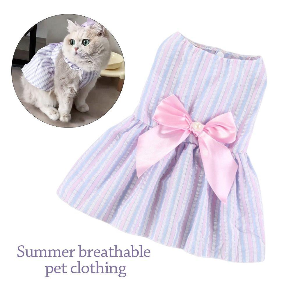 Summer Dog Princess Dress Flower Dog Skirt Cute Cat Accessories Cat