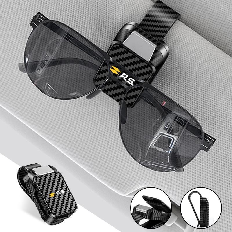 Car Sun Visor Glasses Clip Sunglasses Storage Accessories for Renault RS Talisman Arkana Line Logan Twingo Sandero Trafic Scenic Z5