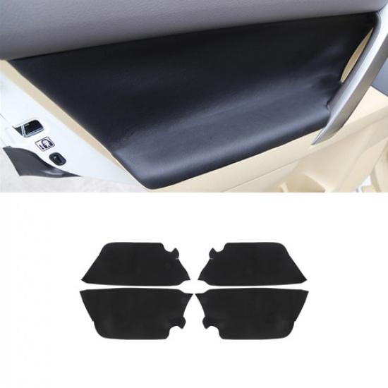 4pcs Microfiber Door Panel Armrest Leather Cover Trim For Toyota Prado 2010-2018