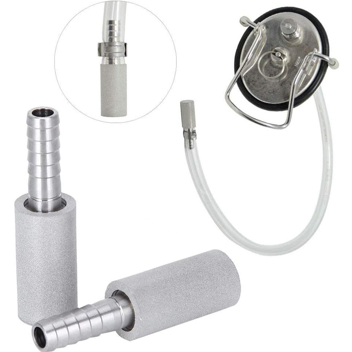 

Stainless Steel Diffusion Stone 0.5 Aeration Stone With 1/4 Hose Barb Aeration Oxygenation Stone For Home Brewing Beer One Size серебряный