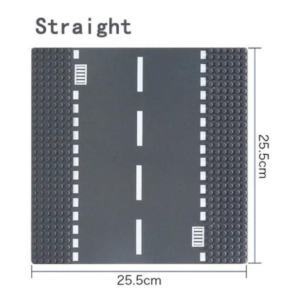 Baseplate Strade Città Strada Incrocio Dritto Curva Incrocio a T Mattoncini Base Plate 32*32 Compatibile Tutte le Marche Città