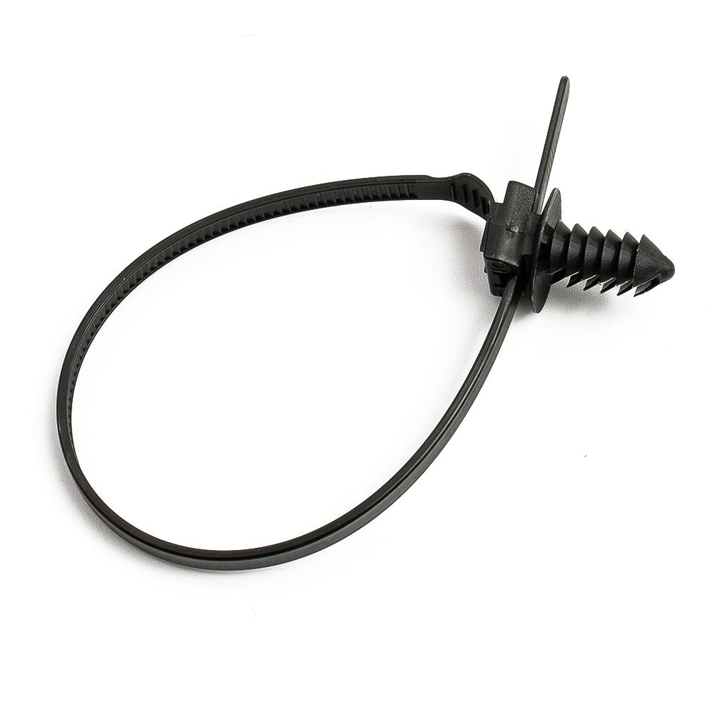 50 pezzi fascette fermacavi nere con clip a pressione e zip