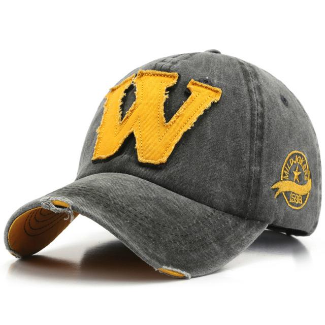 Women Men's Baseball Caps Letters W Embroidery Snapback Hip Hop Hat Adjustable Cotton Gorras Unisex Outdoor Casual Male Dad Hats