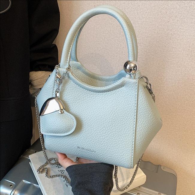 Wucifang Bags Women's Pink Handbag New Fashion Shoulder Oblique Bag Casual Chain Bucket Bag