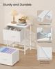 SONGMICS BELLAH Collection - Bedside Table with 2 Drawers, Side End Table, for Bedroom, Steel, Modern, Cloud White and Snow White