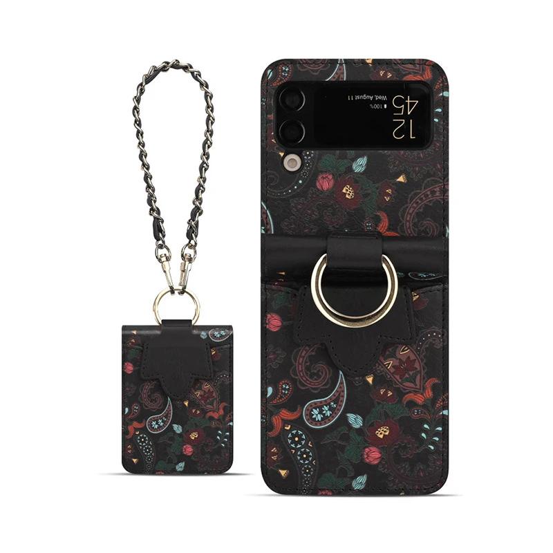 For Samsung Galaxy Z Flip 7 Case Z Flip 7FE 6 5 4 3 Folding Screen Premium Leather Premium Elegant Trendy Phone Cover