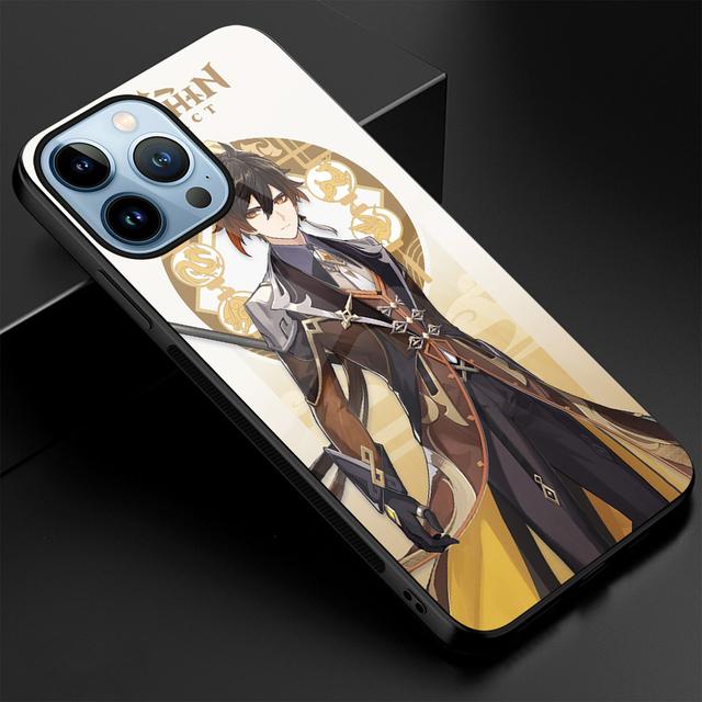 Husă de telefon Genshin Impact pentru Iphone 14 13 11 12 Pro Max Mini Xs Xr X 7 8 6s Plus Se 2022 Husă din sticlă securizată de protecție din spate