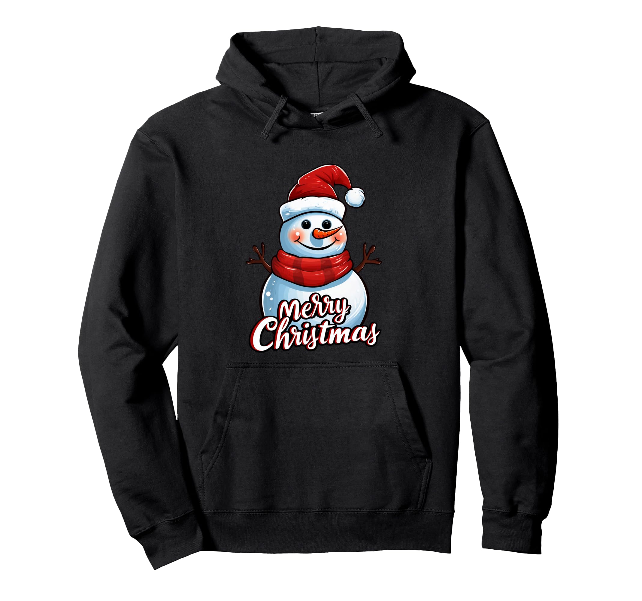 

Funny and cute snowman Christmas party hoodie чёрный