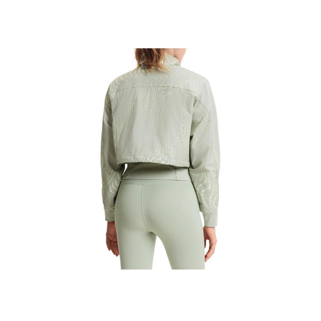FILA Fitness Logo Loose Fashion Versatile Stand Collar Cotton Jacket Women jackets Light-Green A11W511903F-ZA