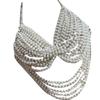 Fashion Bikinis Chains Beach Body Chains Bra Pearls Chest Chain Body Accessories Jewelry for Raves Party Beach Clubwear