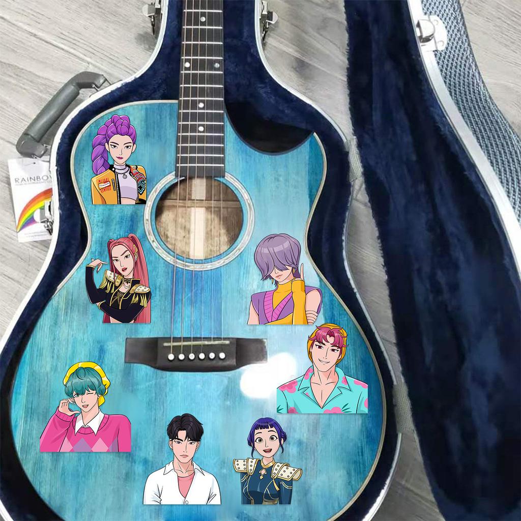 8Pcs/Set Anime Kpop Demon Hunter Sticker Make A Face Funny Assemble Jigsaw DIY Sticker Toys