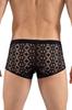 Black Mesh Embroidered Boxer Shinny Lm2407 67 Blk