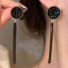 Geometric Circular Long Tassel Earrings With Fashionable And Trendy Temperament, Earrings