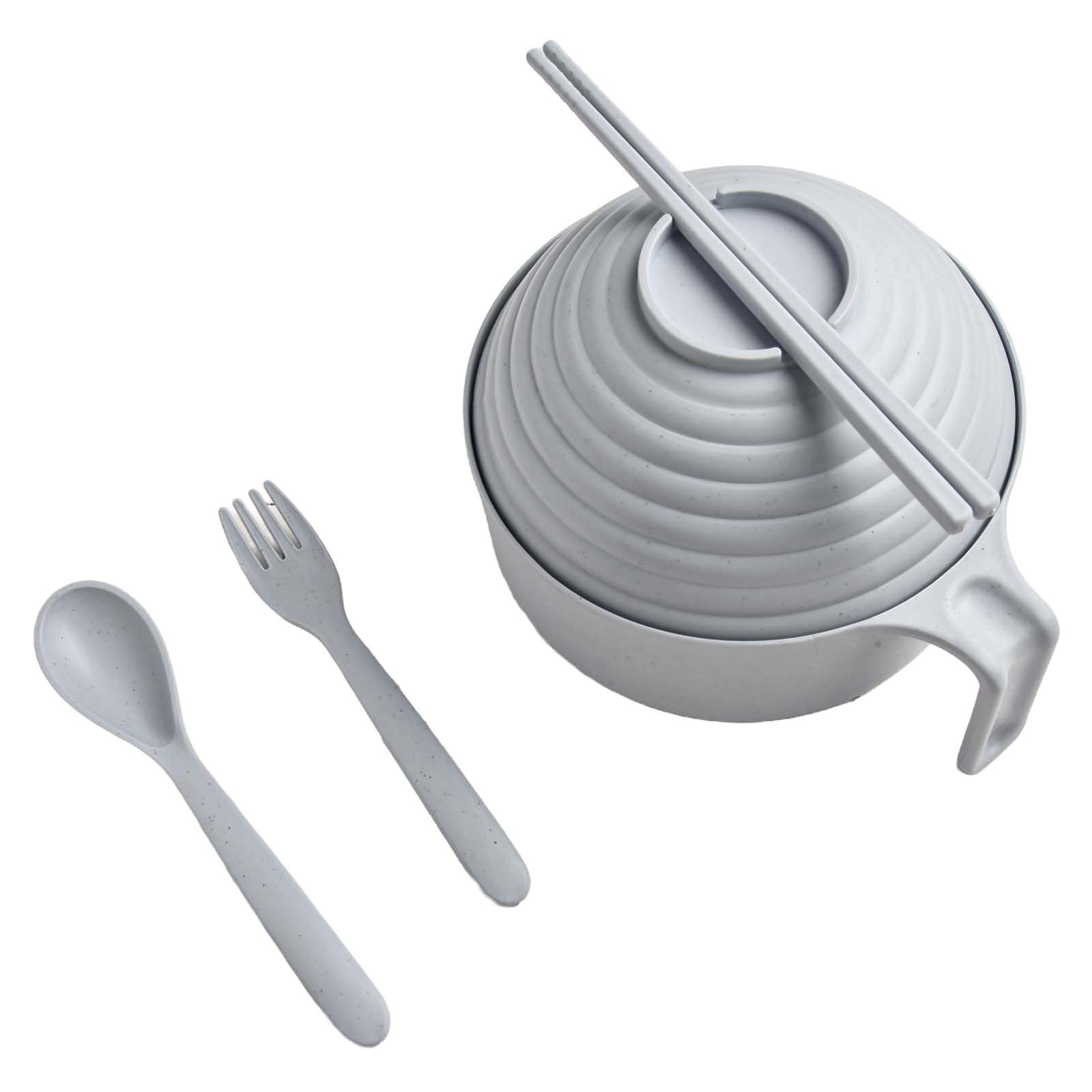 

Миска в японском стиле Миска для лапши быстрого приготовления Дом Офис Высококачественные материалы Легкая и компактная Полный набор синий