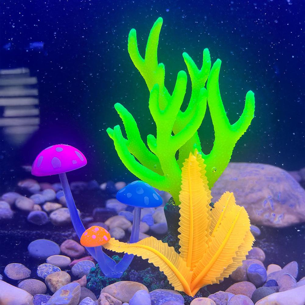 

Silicone Simulation Antler Coral Decoration Fish Tank Aquarium Decorative Ornaments Landscape Decoration жёлтый