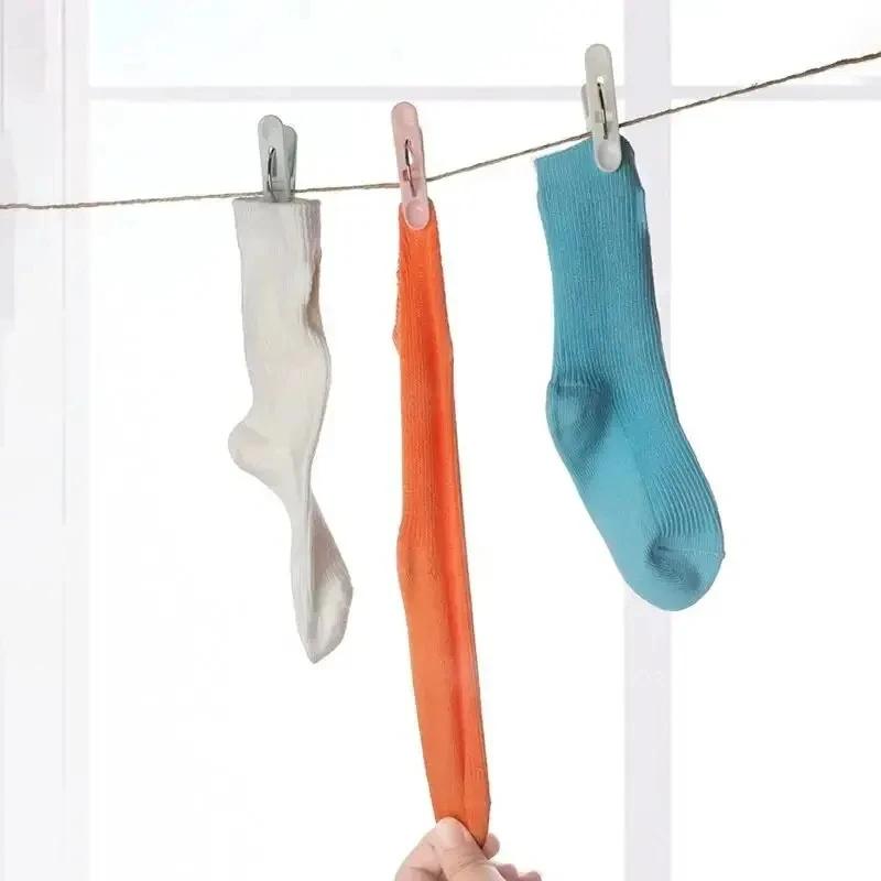 30pcs Windproof Clothespins Air Drying Clothes Socks Underwear Fixed Pins For Household Small Clips Food Snack Bag Sealing Clips
