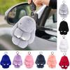 Porte-clés en forme de lapin avec breloque en fausse fourrure de lapin, porte-clés de voiture de couleur vive, accessoire de portefeuille pour sac
