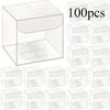 50/100pcs Transparent Plastic Gift Boxes Clear PVC Folding Box for Wedding Parties Bulk Gift Candy Chocolate Packaging Box Decor