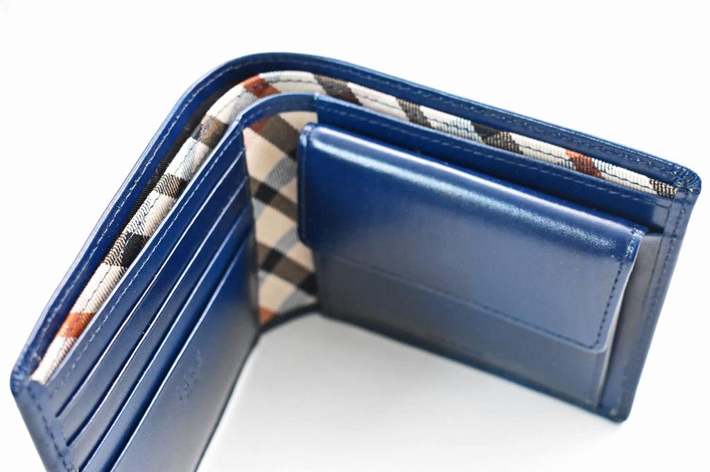 Daks Luxe Bifold Wallet, Men's, Navy, One Size